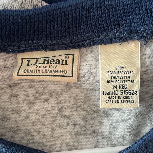 L.L. Bean Lightweight Fleece crewneck sweater long sleeve top - Picture 9 of 9